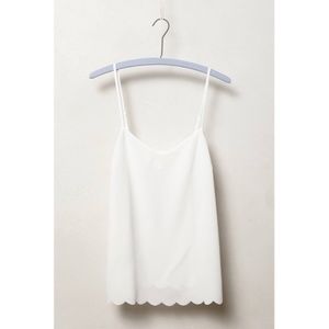 Anthropologie E by Eloise Scalloped Cami - White